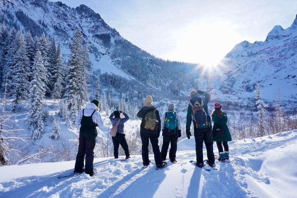 Students in snow